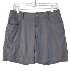 PRANA Womens Hazel Shorts 6 Gray Lightweight Hiking Outdoor Utility Cargo